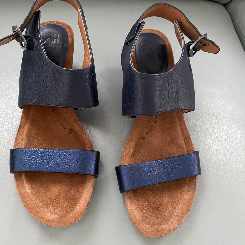 SOFFT NAVY LEATHER SANDALS